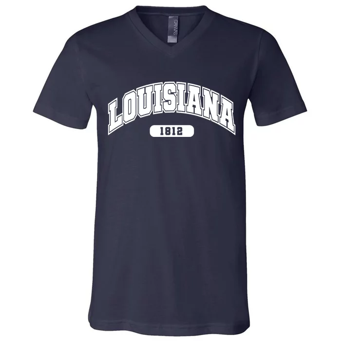 Louisiana Collegiate Style 1812 V-Neck T-Shirt