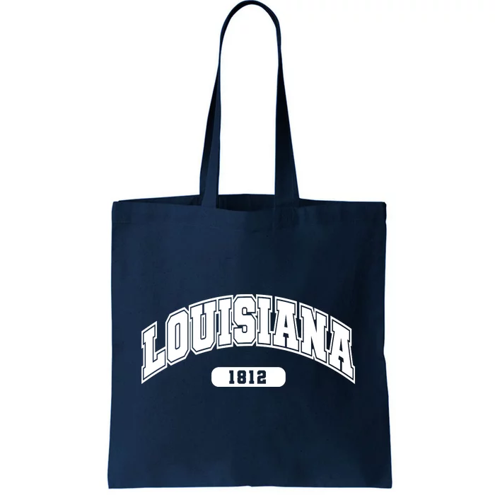 Louisiana Collegiate Style 1812 Tote Bag