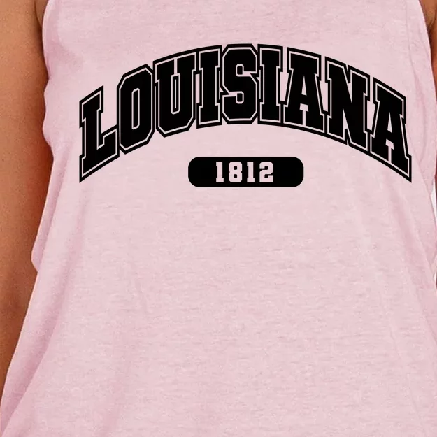 Louisiana Collegiate Style 1812 Women's Knotted Racerback Tank