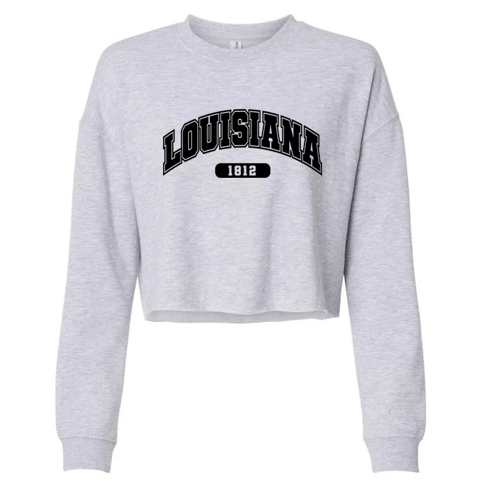 Louisiana Collegiate Style 1812 Cropped Pullover Crew