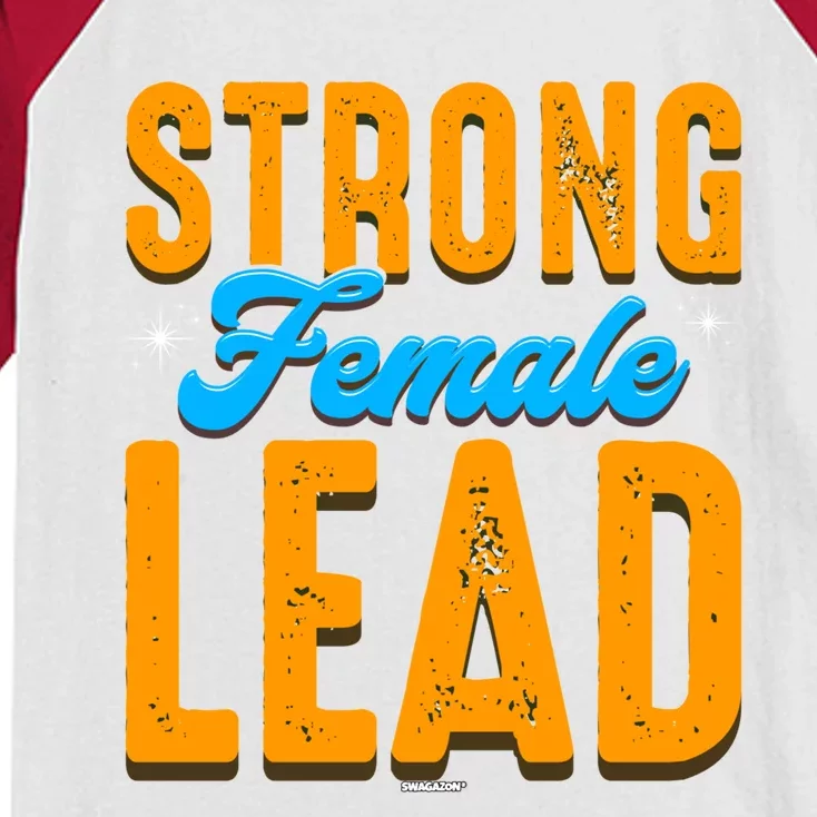 Leadership Coworker Swagazon Associate Strong Female Lead Great Gift Kids Colorblock Raglan Jersey