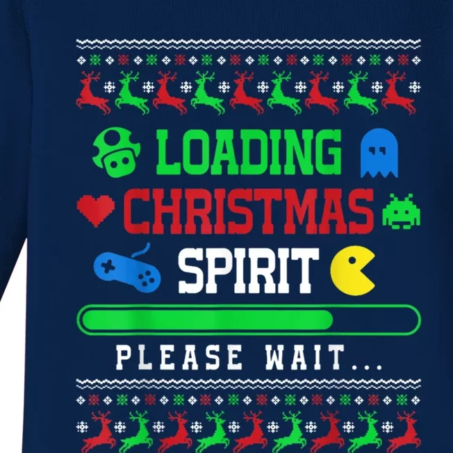 Loading Christmas Spirit Funny Ugly Sweater Christmas Squad Gift Baby Long Sleeve Bodysuit