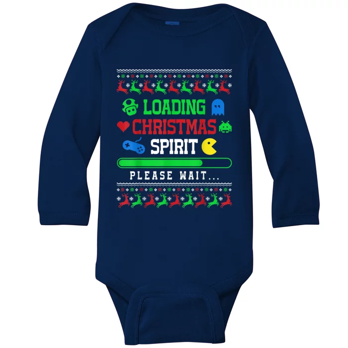 Loading Christmas Spirit Funny Ugly Sweater Christmas Squad Gift Baby Long Sleeve Bodysuit