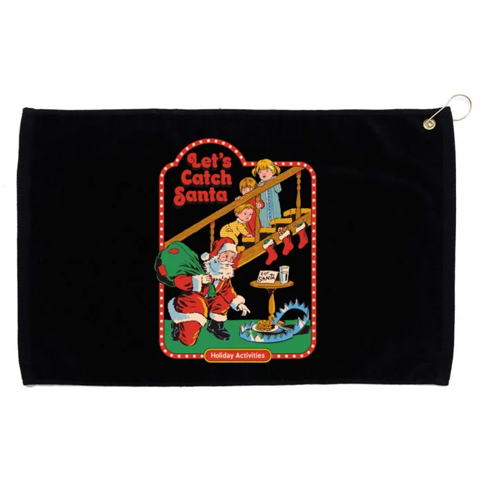 Let's Catch Santa Holiday Archives Grommeted Golf Towel