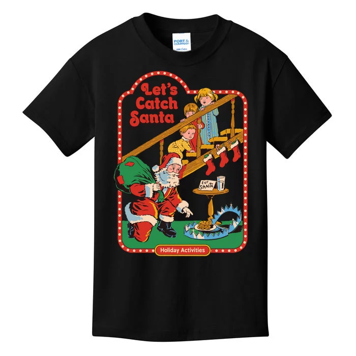 Let's Catch Santa Holiday Archives Kids T-Shirt