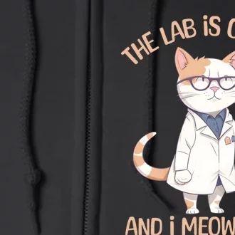 Lab Calling Science Funny Lab Cat Laboratory Chemistry Full Zip Hoodie