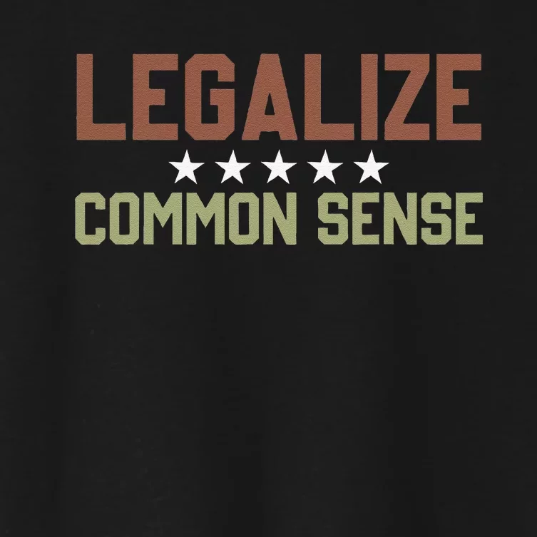 Legalize Common Sense Retro Women's Crop Top Tee