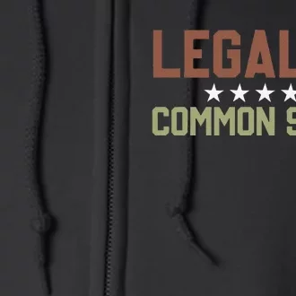 Legalize Common Sense Retro Full Zip Hoodie