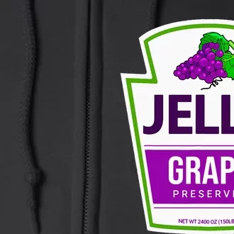 Lazy Costume S Grape Jelly Jar For Halloween Full Zip Hoodie