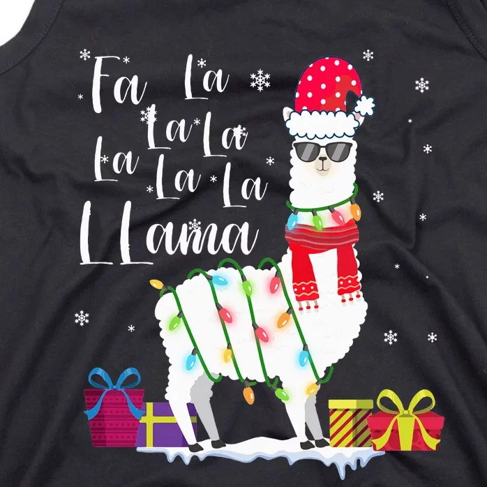 Llama Christmas Sweater FaLaLa Lama Funny Xmas Tank Top