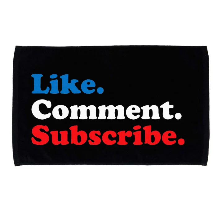 Like Comment Subscribe Vlogger Social Media Blogger Microfiber Hand Towel