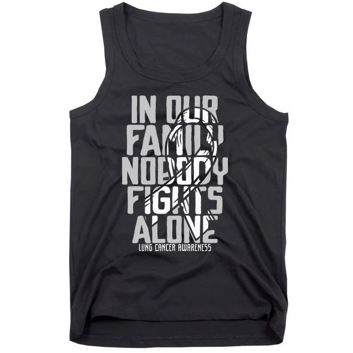 Lung Cancer Support White Family Lung Cancer Awareness Tank Top