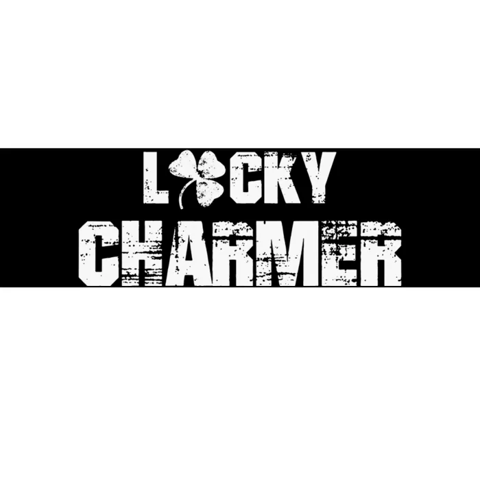 Lucky Charmer Shamrock Clover Leaf Bumper Sticker