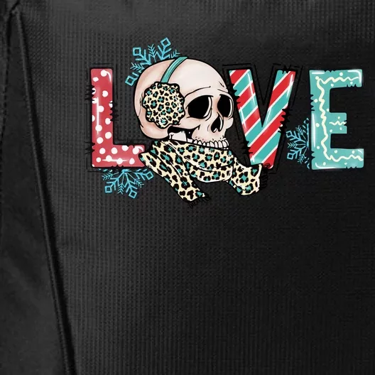 Love Christmas Skull Funny Xmas Hoilday Gift City Backpack