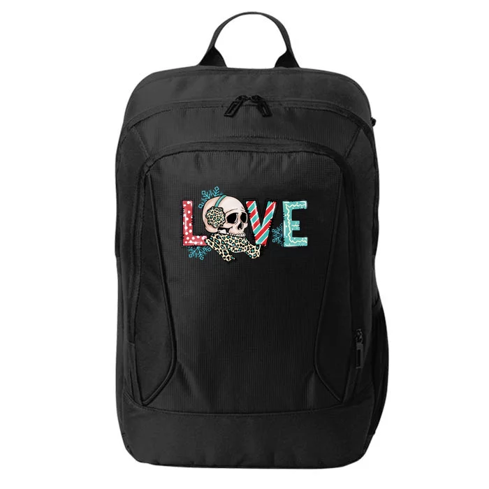 Love Christmas Skull Funny Xmas Hoilday Gift City Backpack