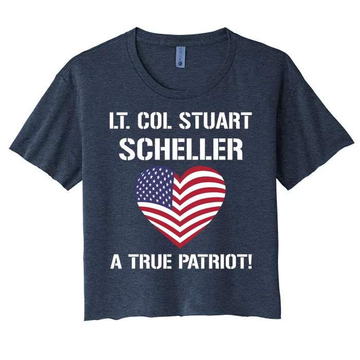 Lt. Col. Stuart Scheller A True Patriot Women's Crop Top Tee