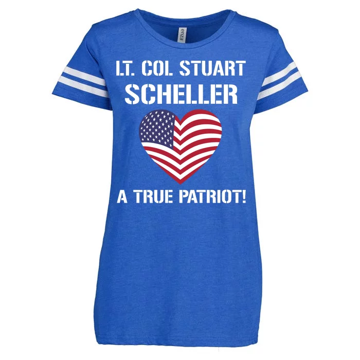 Lt. Col. Stuart Scheller A True Patriot Enza Ladies Jersey Football T-Shirt