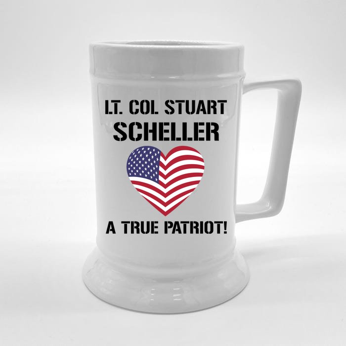 Lt. Col. Stuart Scheller A True Patriot Front & Back Beer Stein