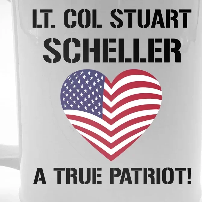 Lt. Col. Stuart Scheller A True Patriot Front & Back Beer Stein