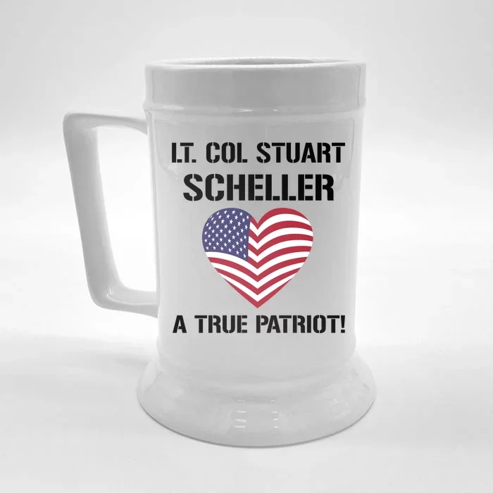 Lt. Col. Stuart Scheller A True Patriot Front & Back Beer Stein