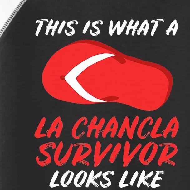 La Chancla Survivor Funny Family Humor Gift Toddler Fine Jersey T-Shirt