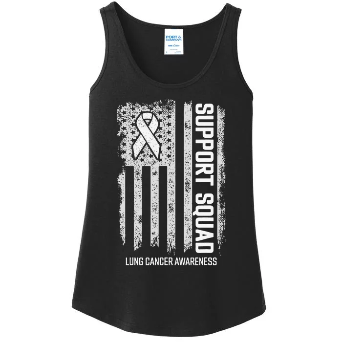 Lung Cancer Support Squad Lung Cancer Awareness Ladies Essential Tank