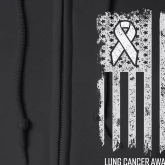 Lung Cancer Support Squad Lung Cancer Awareness Full Zip Hoodie