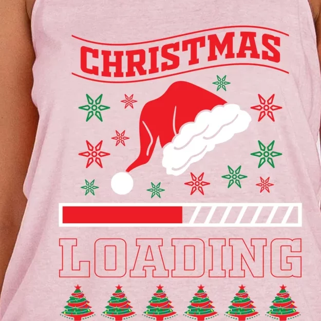 Loading Christmas Spirit Please Wait Xmas Video Games Lover Meaningful Gift Women's Knotted Racerback Tank