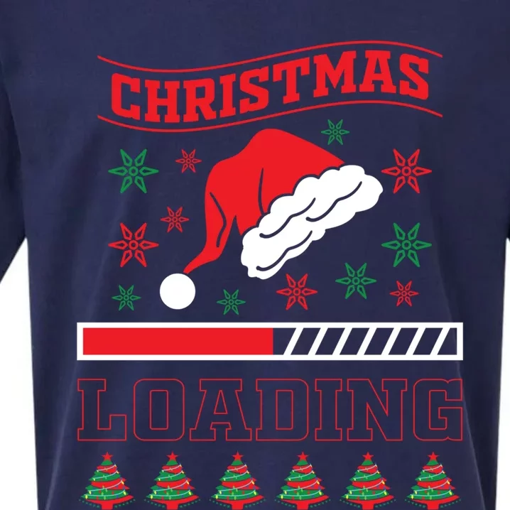 Loading Christmas Spirit Please Wait Xmas Video Games Lover Meaningful Gift Sueded Cloud Jersey T-Shirt