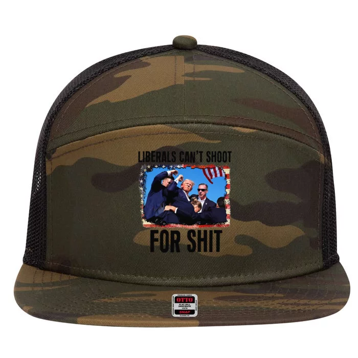 Liberals CanT School For Shit 2024 7 Panel Mesh Trucker Snapback Hat