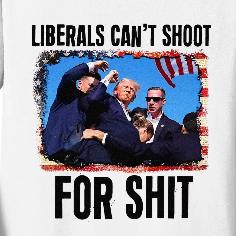 Liberals CanT School For Shit 2024 Kids Long Sleeve Shirt