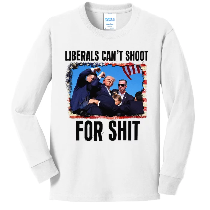 Liberals CanT School For Shit 2024 Kids Long Sleeve Shirt