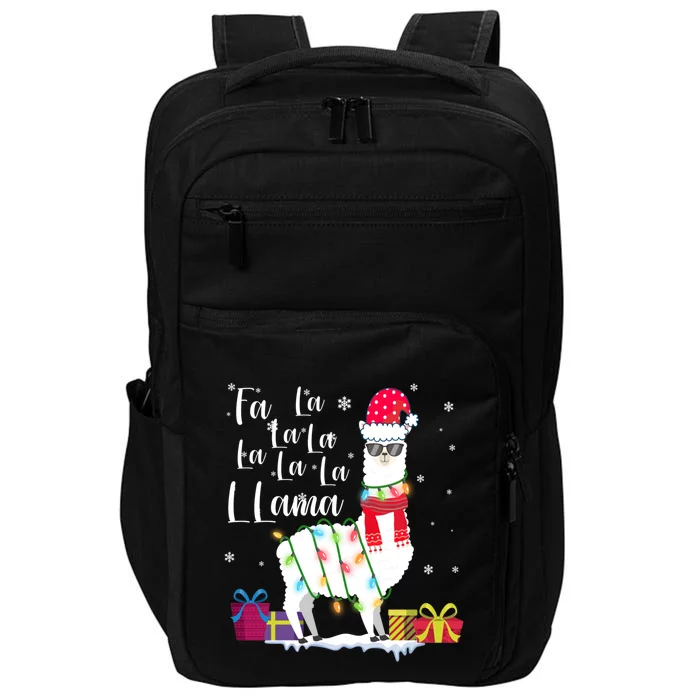 Llama Christmas Sweater Falala Lama Funny Xmas Impact Tech Backpack