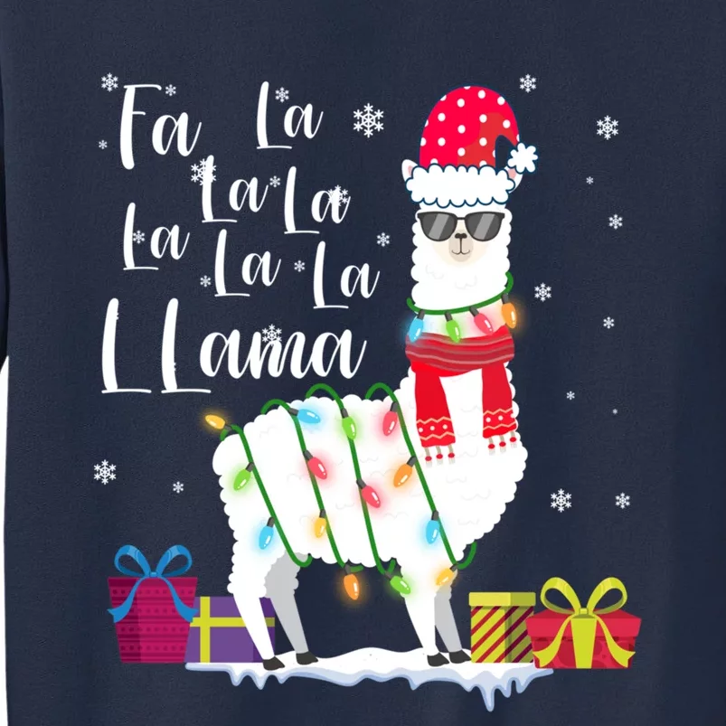 Llama Christmas Sweater Falala Lama Funny Xmas Sweatshirt