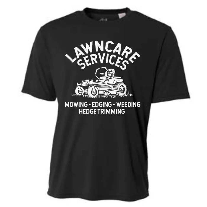 Lawn Care Services Zero Turn Mower Cooling Performance Crew T-Shirt