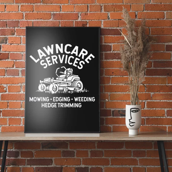 Lawn Care Services Zero Turn Mower Poster