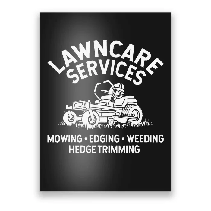 Lawn Care Services Zero Turn Mower Poster