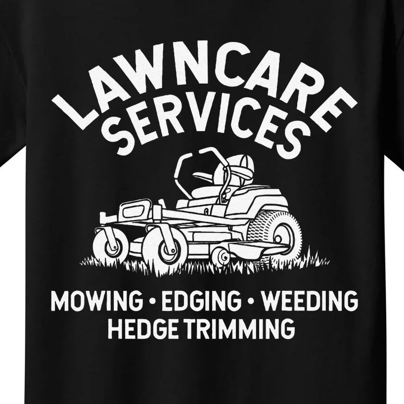 Lawn Care Services Zero Turn Mower Kids T-Shirt