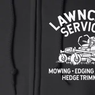 Lawn Care Services Zero Turn Mower Full Zip Hoodie