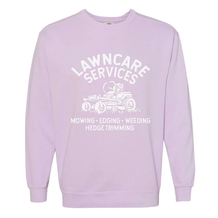 Lawn Care Services Zero Turn Mower Garment-Dyed Sweatshirt