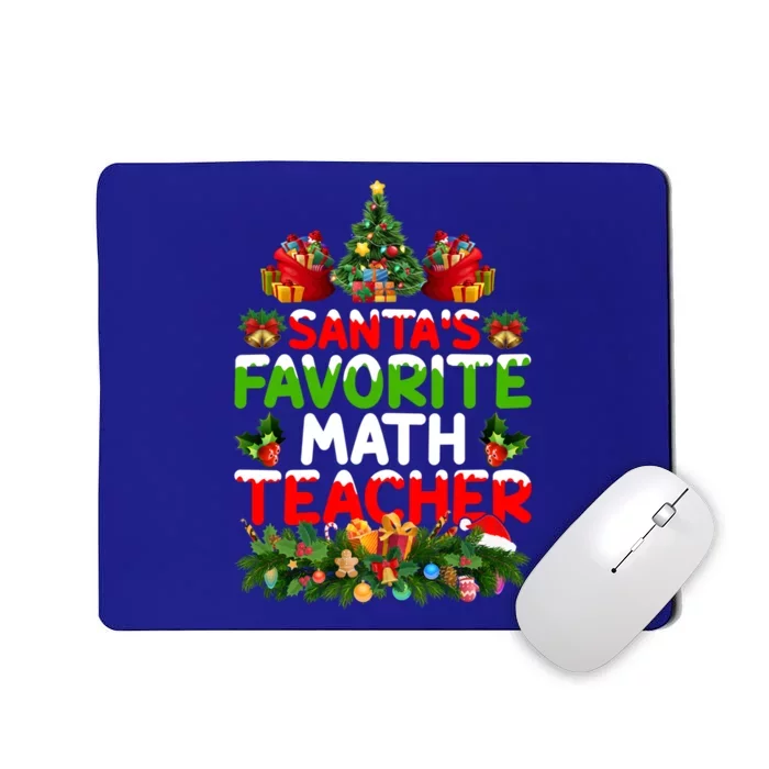 Lighting Christmas SantaS Favorite Math Teacher Xmas Meaningful Gift Mousepad