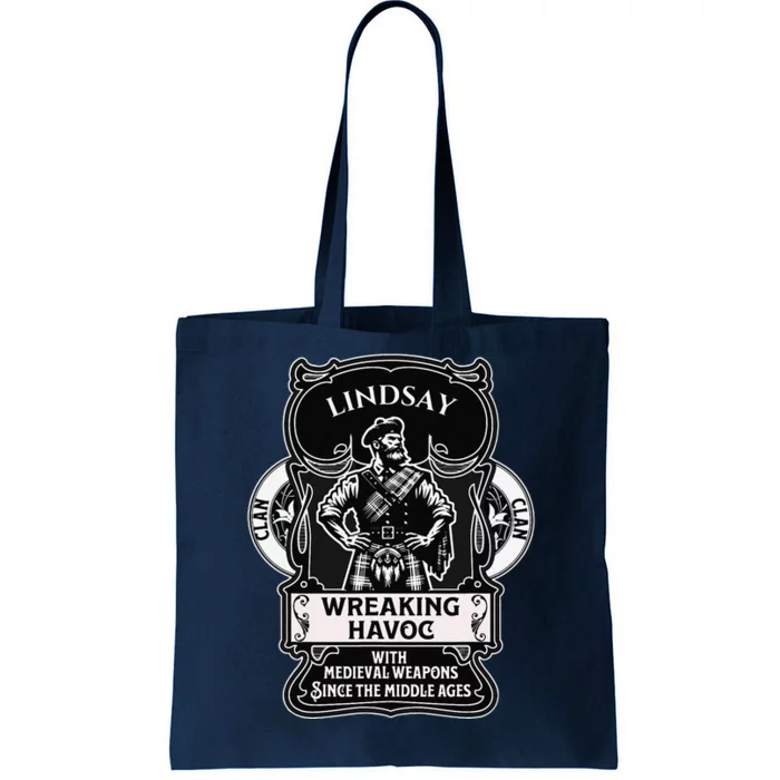 Lindsay Clan Scottish Havoc Gaelic Games Tote Bag