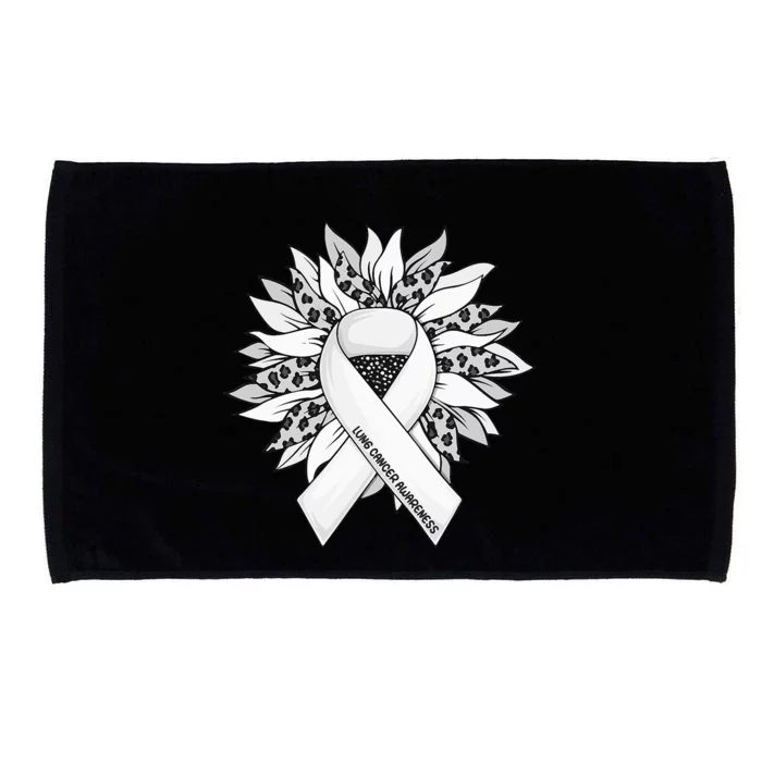 Lung Cancer Sunflower Lung Cancer Awareness Microfiber Hand Towel