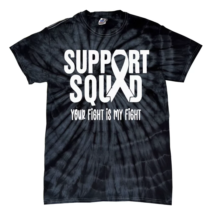 Lung Cancer Support Squad Lung Cancer Awareness Tie-Dye T-Shirt