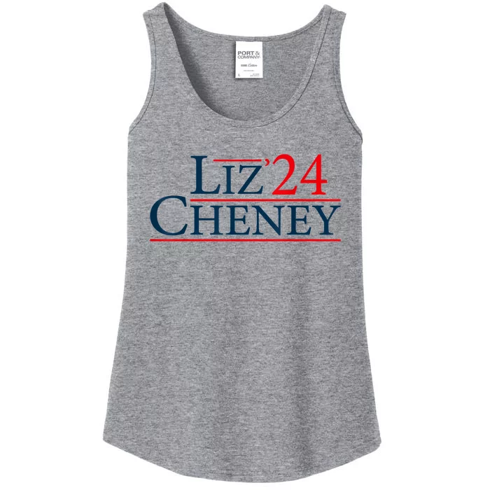 Liz Cheney Shirt For President 2024 USA Election Liz 24 Ladies Essential Tank