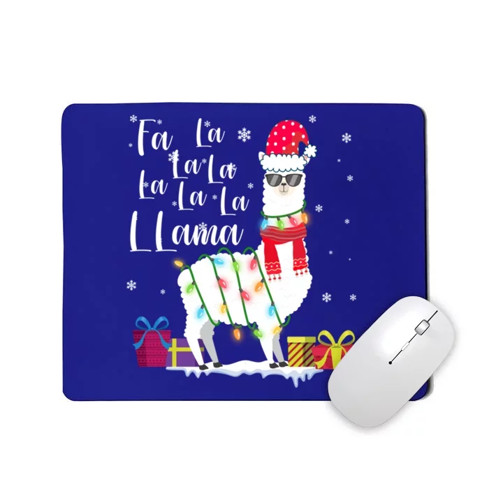 Llama Christmas Sweater Fa La La Lama Funny Xcute Giftmas Lover Gift Mousepad