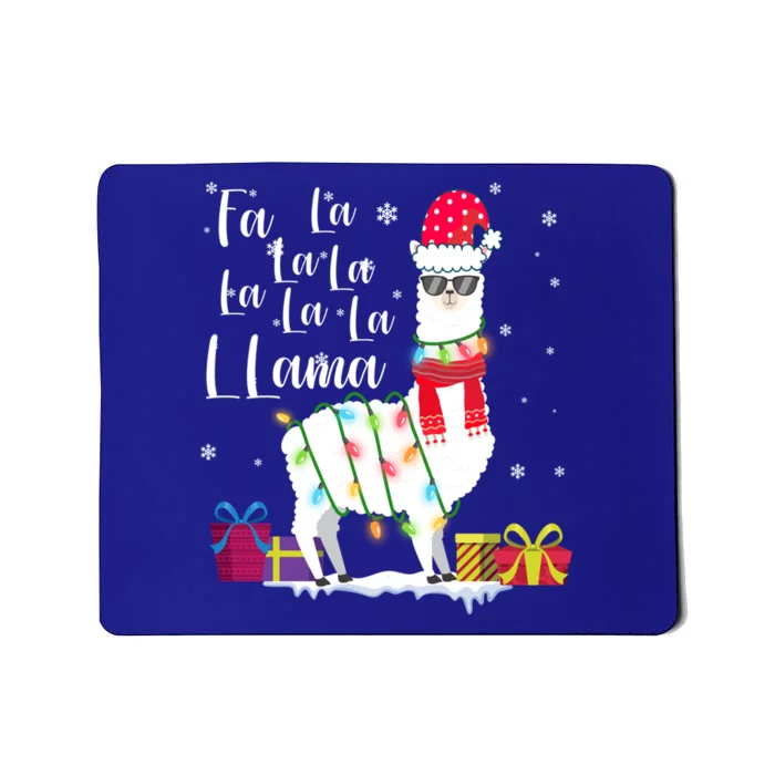 Llama Christmas Sweater Fa La La Lama Funny Xcute Giftmas Lover Gift Mousepad