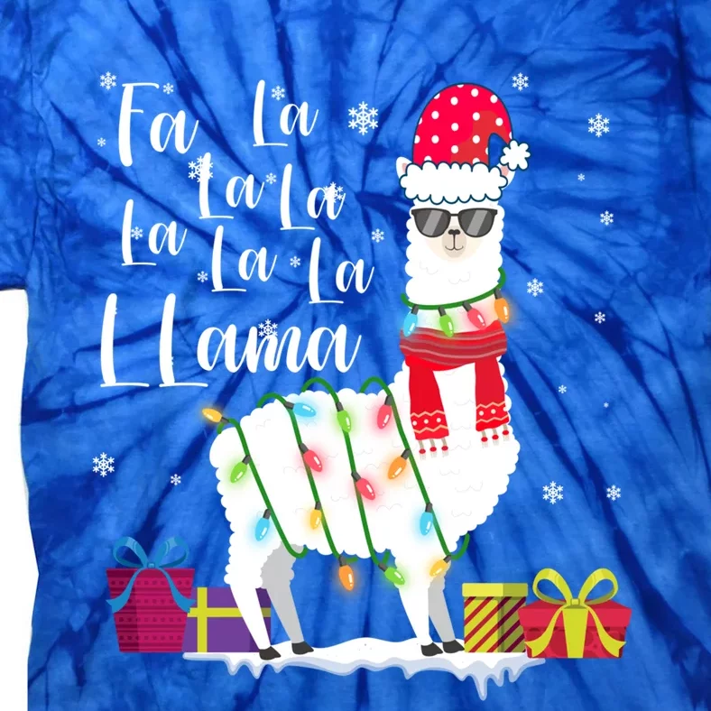 Llama Christmas Sweater Fa La La Lama Funny Xcute Giftmas Lover Gift Tie-Dye T-Shirt