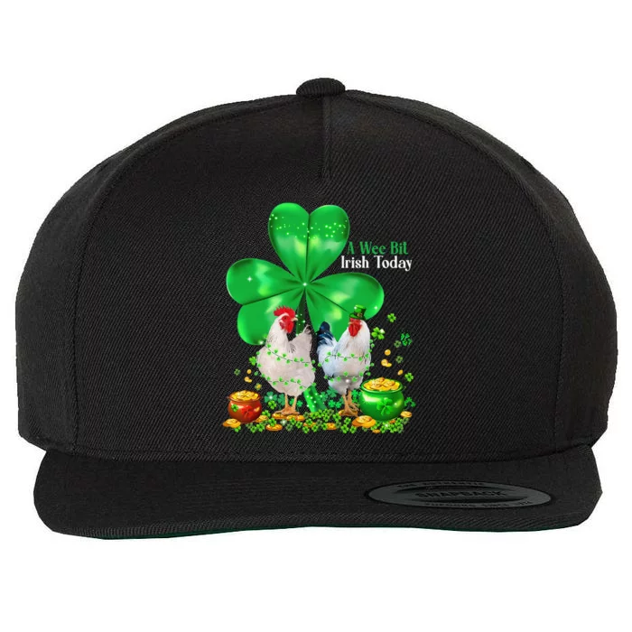 Lucky Chicken Shamrock Saint Patrick's Day Irish Gifts Wool Snapback Cap