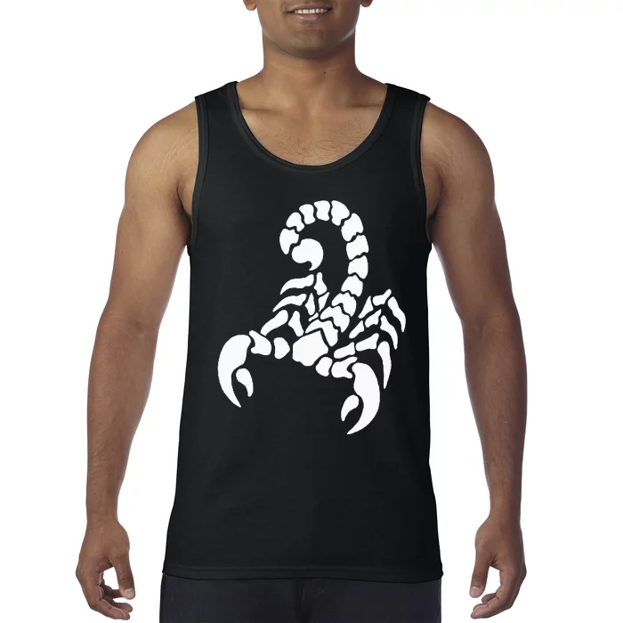 Left Chest Scorpio Design Funny Arachnologist Scorpion Tank Top